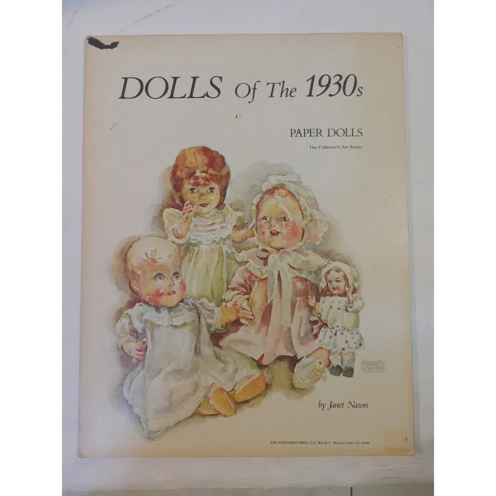 Vintage Old Fashioned Cut Out  Paper Dolls Book